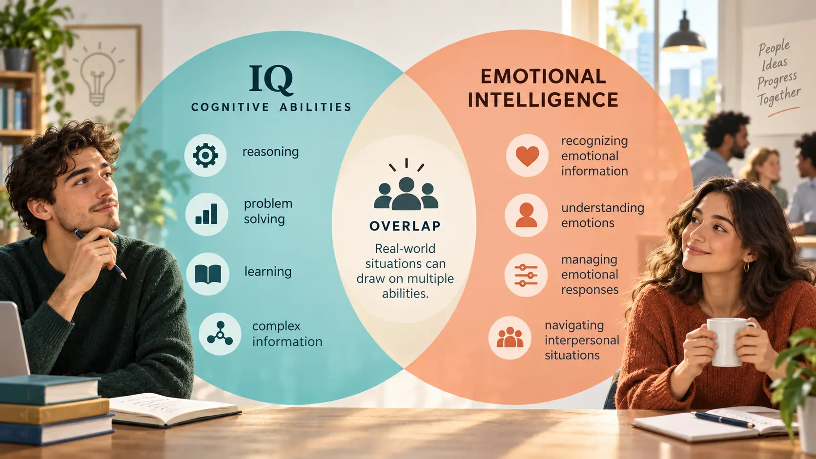 Comparison of emotional intelligence and IQ abilities without ranking one