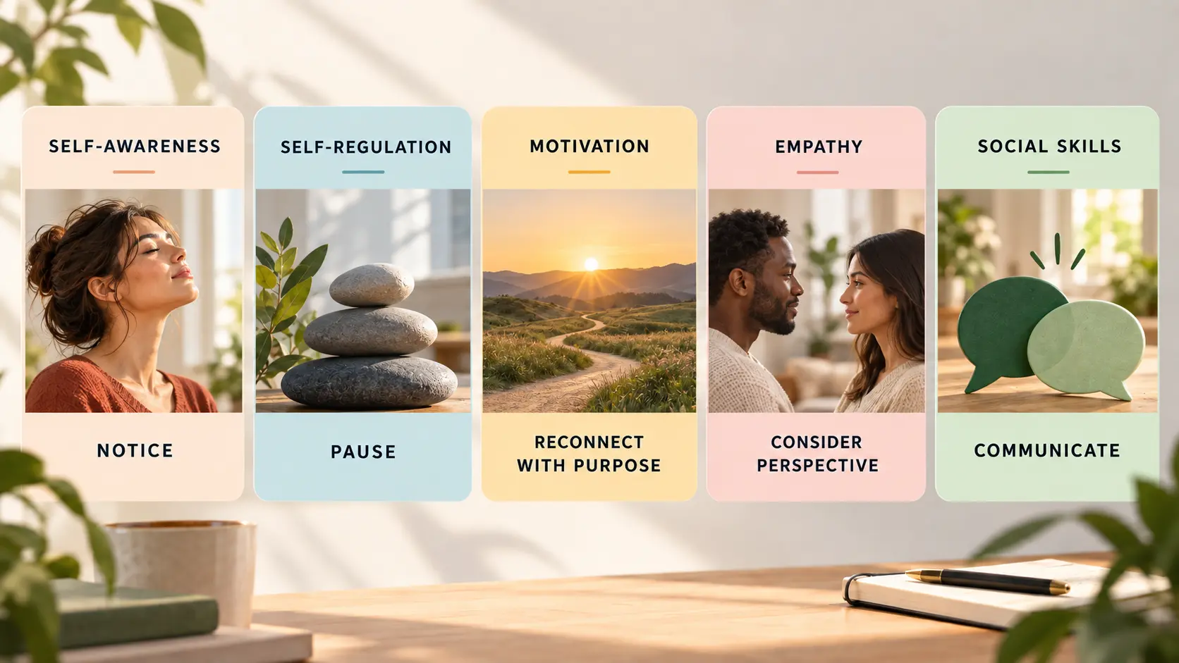 Practical ways to practice five emotional intelligence components